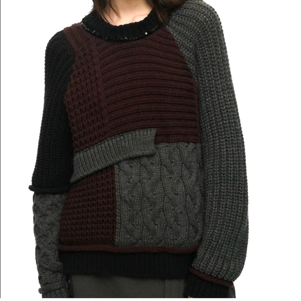 Zara Oversized Patchwork 3D Boyfriend Pullover Sw… - image 9